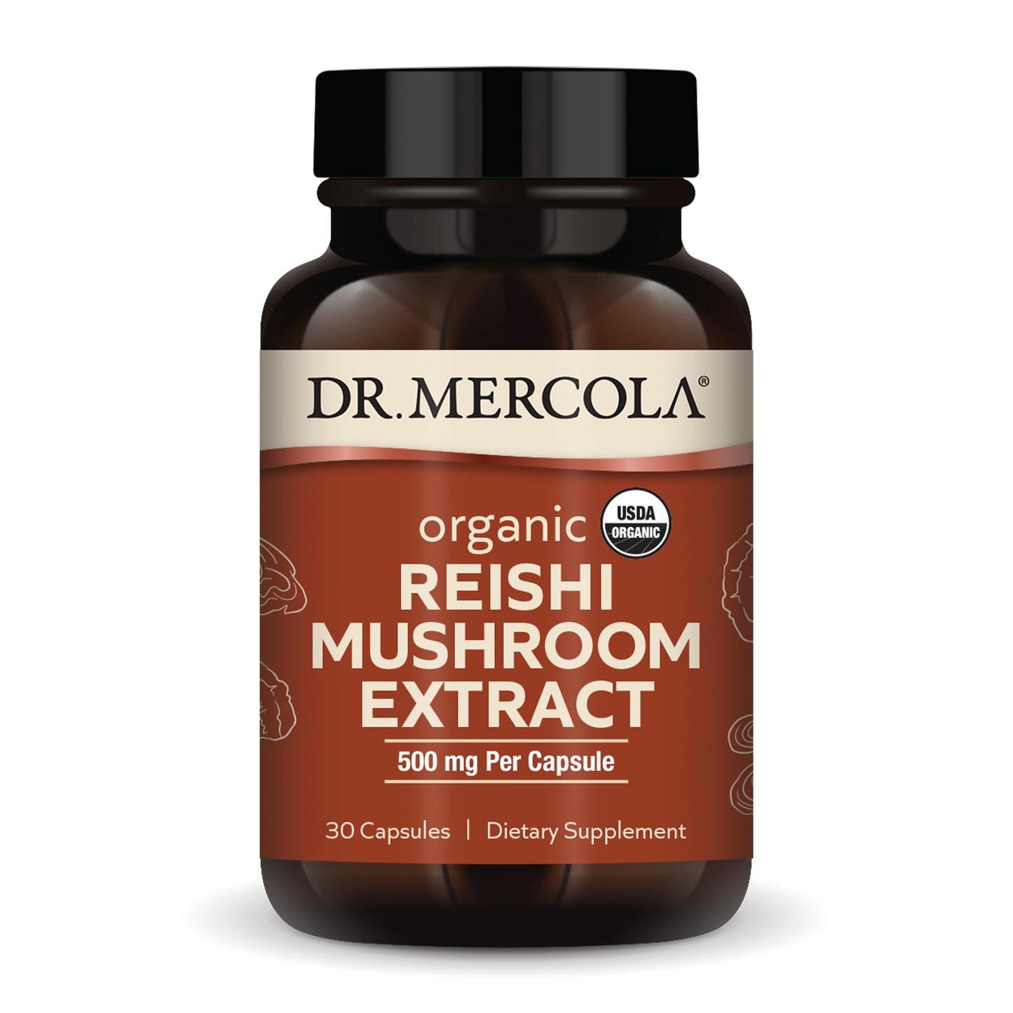 Dr. Mercola Organic Reishi Mushroom Extract – Immune Support, USDA Organic, Non-GMO, 30 Servings