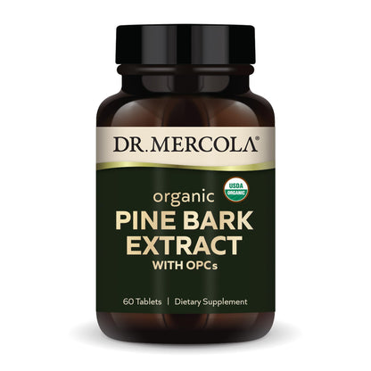 Dr. Mercola Organic Pine Bark Extract - 30 Servings (60 Tablets), OPCs, USDA Organic, Non-GMO