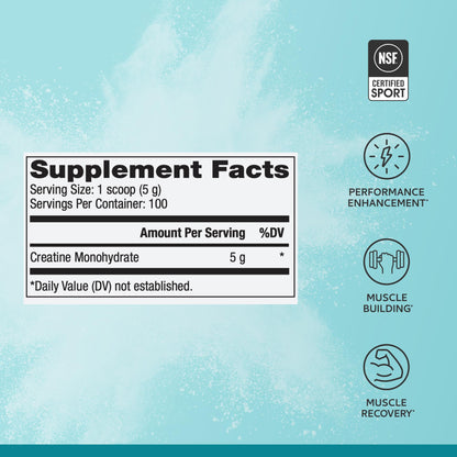 Dr. Mercola Pure Power Creatine Monohydrate – 5 g/Serving, NSF Certified, Unflavored