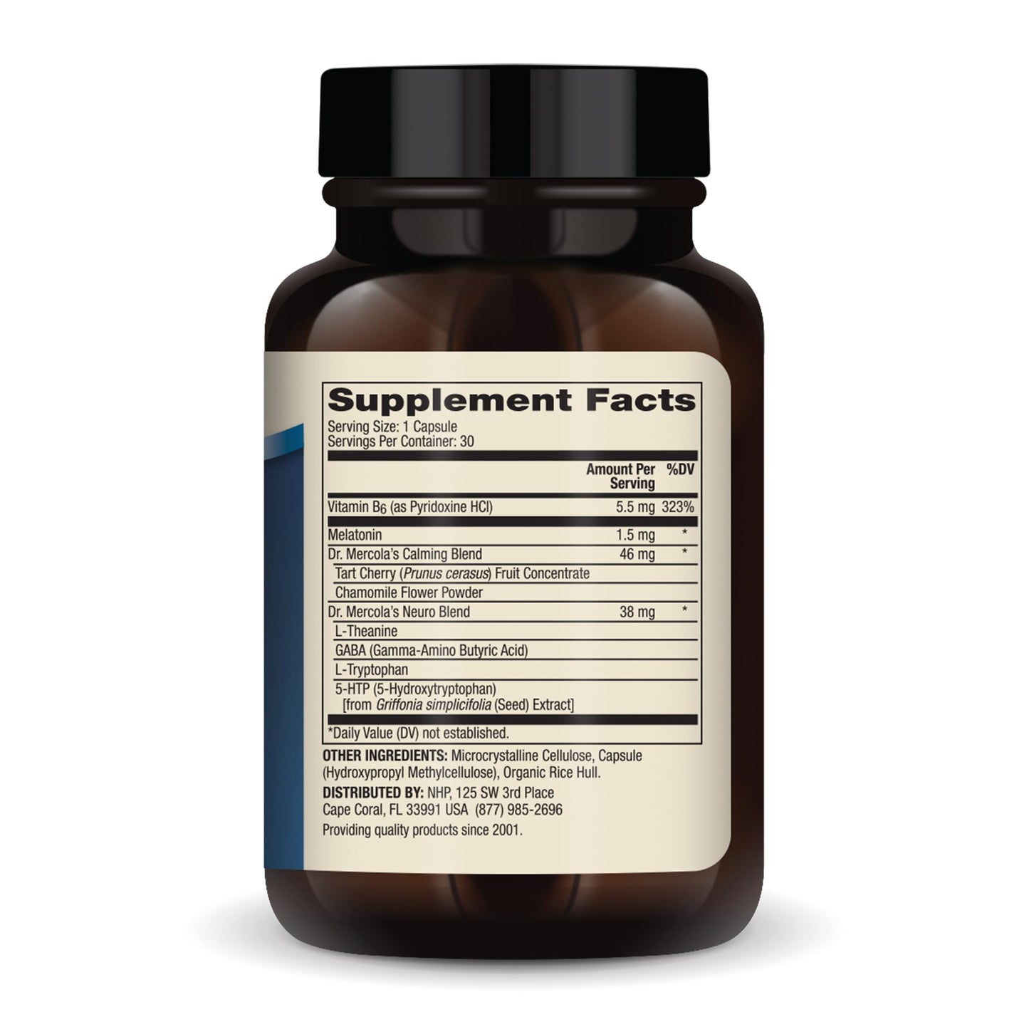 Dr. Mercola Sleep Support with Melatonin – 1.5 mg per Serving, 30 Servings, Non-GMO