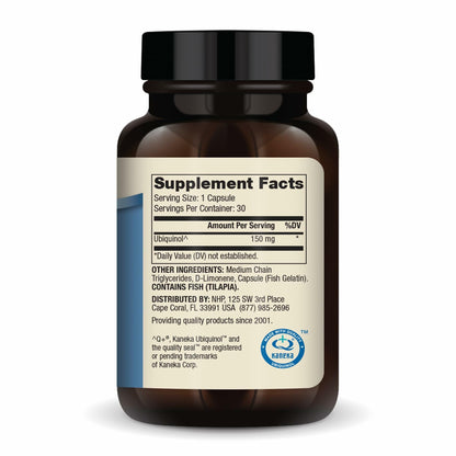 Dr. Mercola Ubiquinol 150 mg, 30 Servings (30 Capsules) - Non-GMO Dietary Supplement