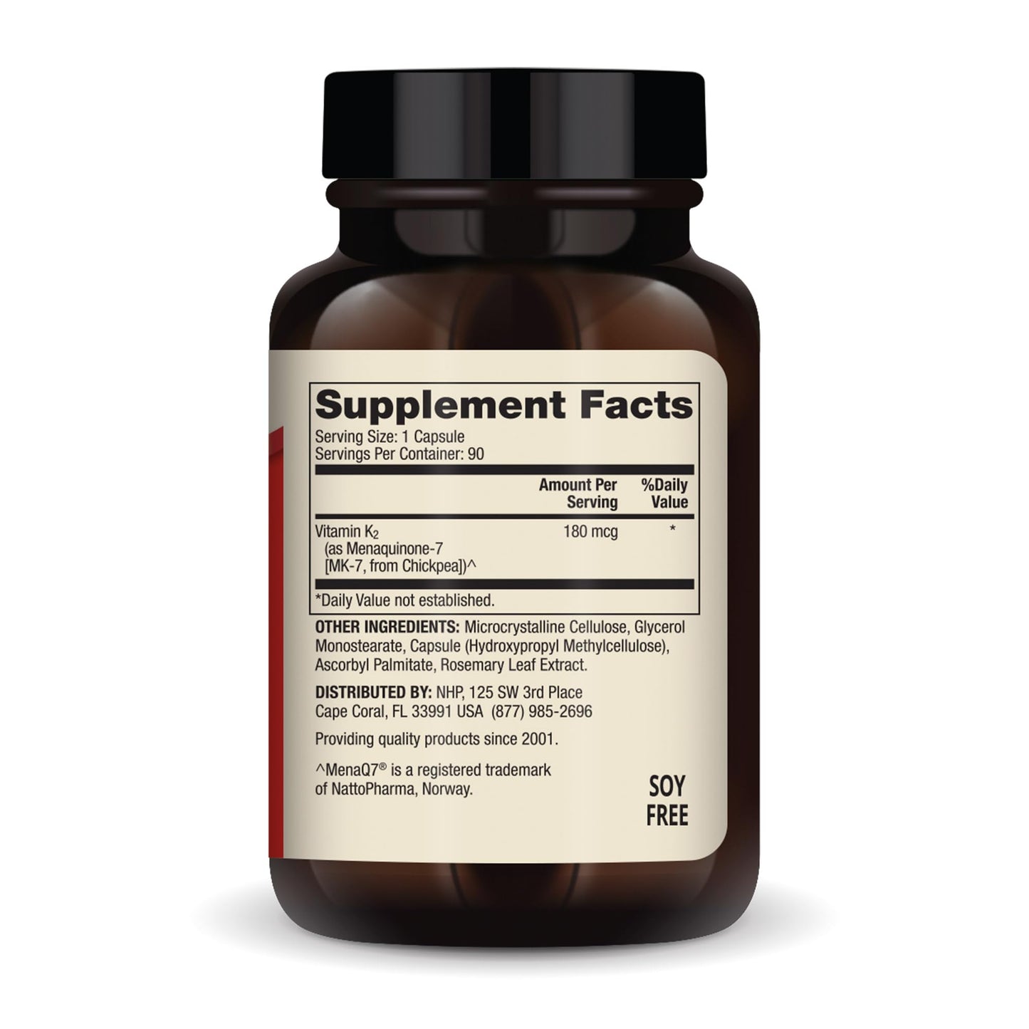 Dr. Mercola Vitamin K2 180 mcg MK-7 – Supports Arterial & Heart Health – 90 Servings