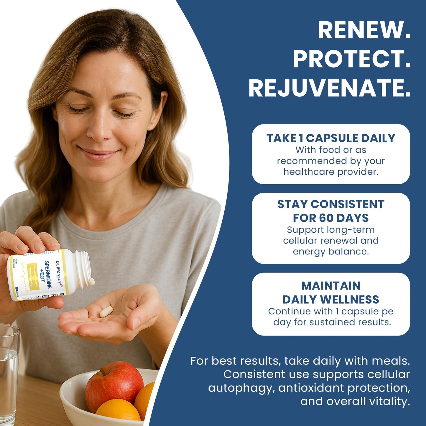 Dr. Morgan Spermidine & Ergothioneine – 99% Purity, Third-Party Tested