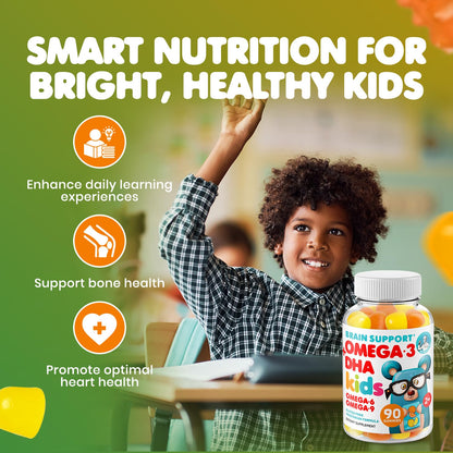 DR. MORITZ Omega-3 Gummies & Kids Multivitamins Bundle – Vegan DHA, Non-GMO