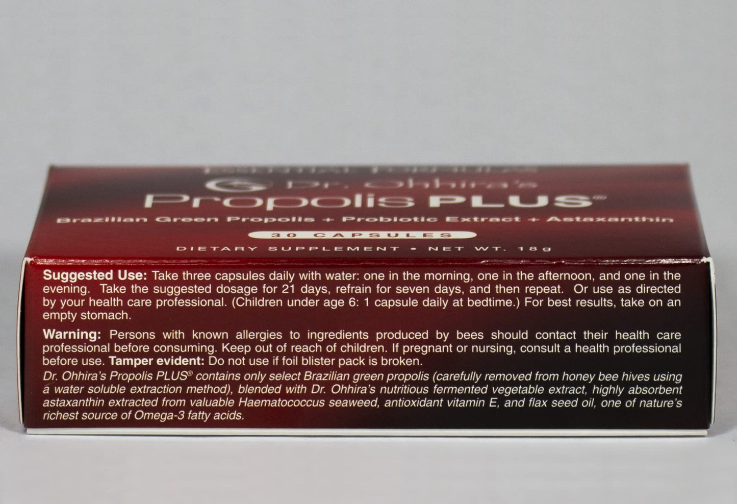 Dr. Ohhira's Propolis Plus 30 Capsules – Brazilian Green Propolis Immune Support