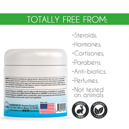 Dr. Robaina DMSO Cream – 99.9% Pure DMSO with Zechstein Magnesium & Arnica | Made in USA