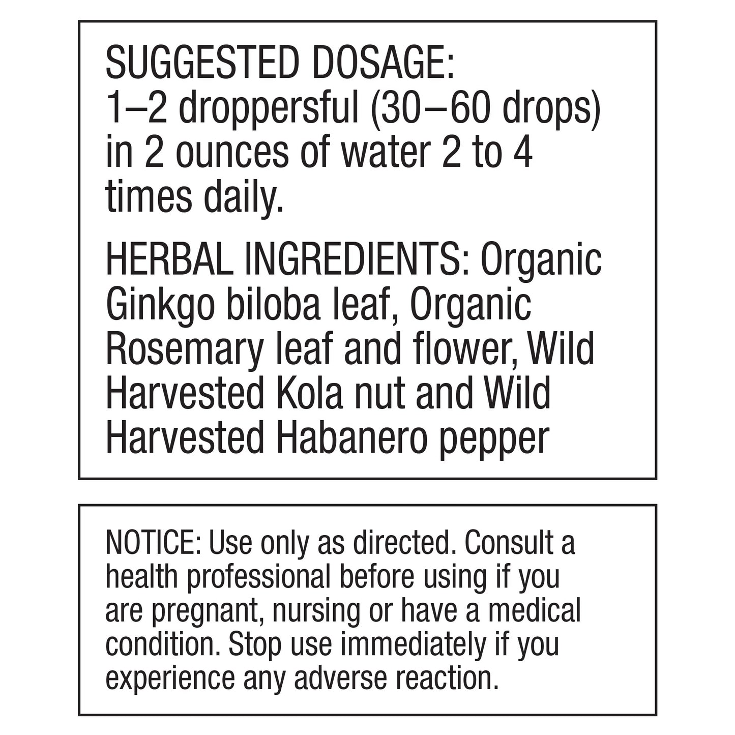 Dr. Schulze's Brain Formula 2 oz - Vegan & Wild-Harvested | Mental Focus
