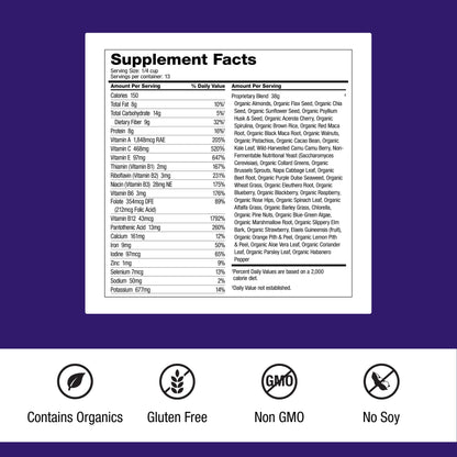 Dr. Schulze's SuperFood Ultra – Organic Super Food Powder with Vitamin B Complex & 520% Vitamin C | 17.4 oz