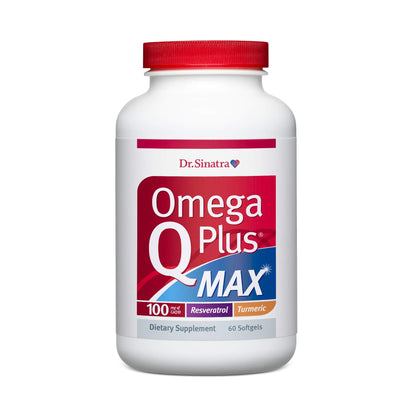 Dr. Sinatra Omega Q Plus MAX – Advanced Omega-3 + CoQ10 Turmeric for Heart Health & Healthy Aging | 60 Softgels