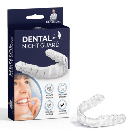 Dr. Taylor's Dental Night Guard for Teeth Grinding - TMJ Relief, Thinnest Option, Custom Fit, BPA-Free