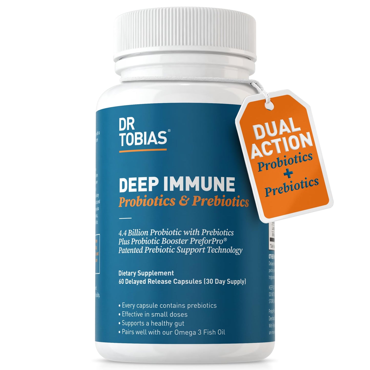Dr. Tobias Deep Immune Probiotics & Prebiotics – 60 Capsules (30 Servings)