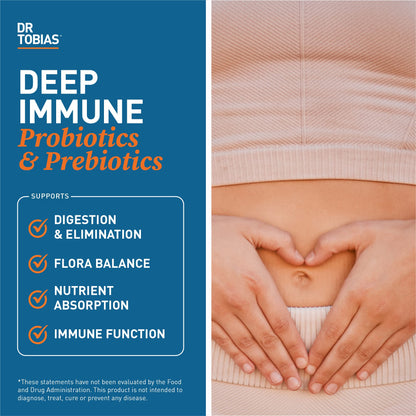 Dr. Tobias Deep Immune Probiotics & Prebiotics – 60 Capsules (30 Servings)