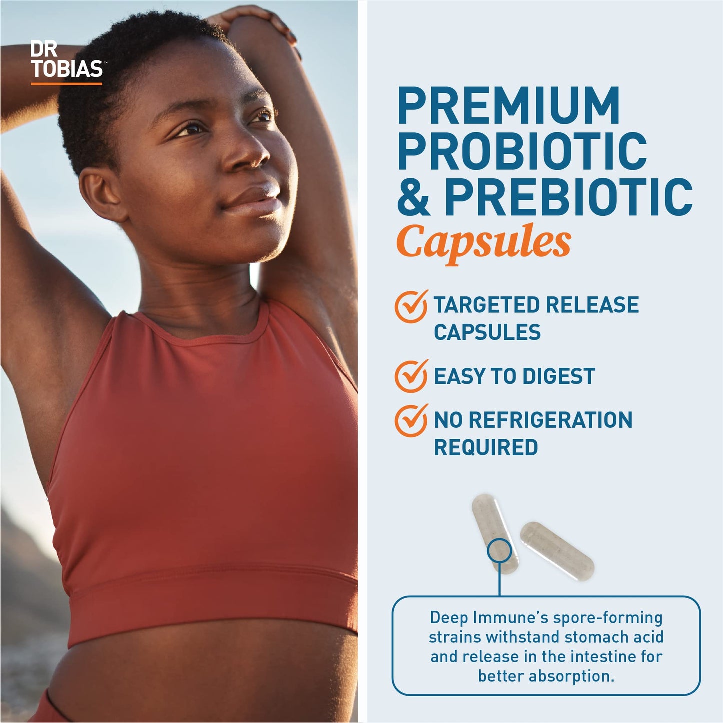 Dr. Tobias Deep Immune Probiotics & Prebiotics – 60 Capsules (30 Servings)