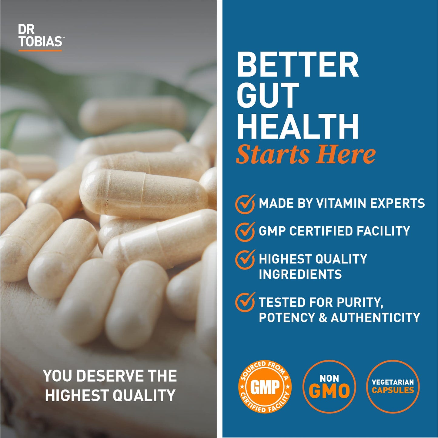 Dr. Tobias Deep Immune Probiotics & Prebiotics – 60 Capsules (30 Servings)