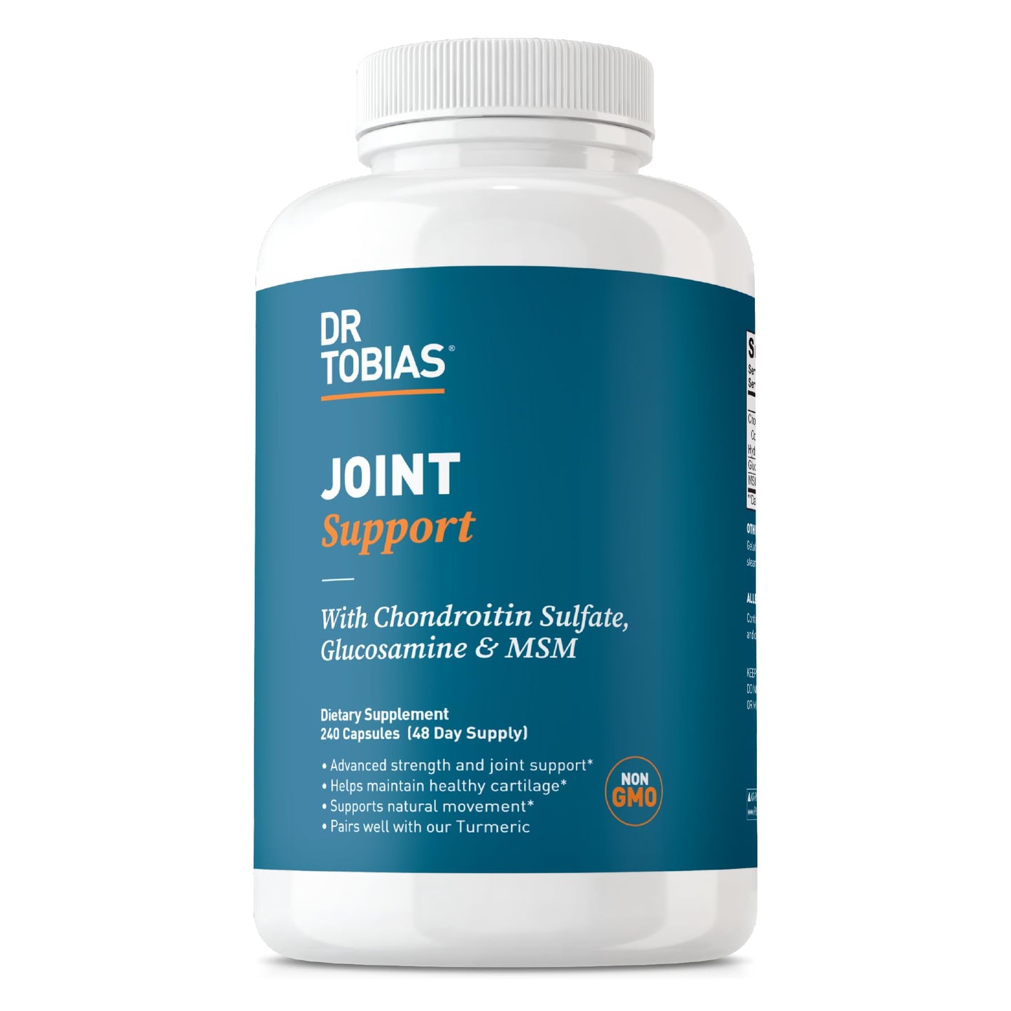 Dr. Tobias Joint Support - Glucosamine, Chondroitin & MSM, 240 Capsules