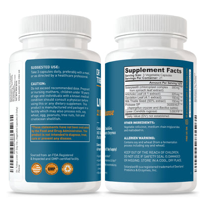 Dr. Tobias Liver 21 Day Cleanse – Milk Thistle Detox (63 Veg Capsules, Pack of 2)
