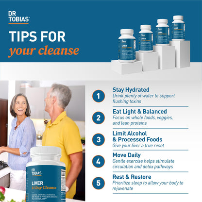 Dr. Tobias Liver 21 Day Cleanse – Milk Thistle Detox (63 Veg Capsules, Pack of 2)