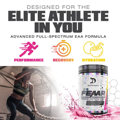 DRAGON PHARMA Dr. FEAAR Advanced Full-Spectrum EAA Matrix – 30 Servings (Grape Juice)