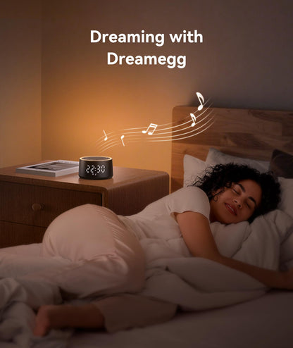 Dreamegg D1 Nova White Noise Sound Machine with Alarm Clock – Travel-Friendly Sleep Aid for Baby & Adults