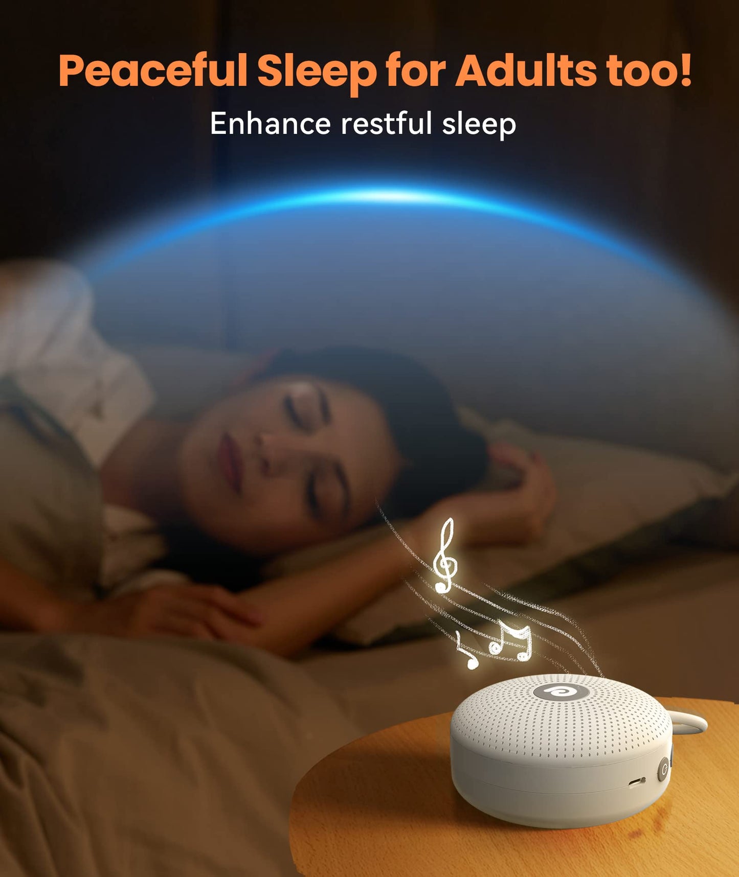 Dreamegg D11 Max Portable Noise Machine – 21 Sounds, 1800mAh Battery