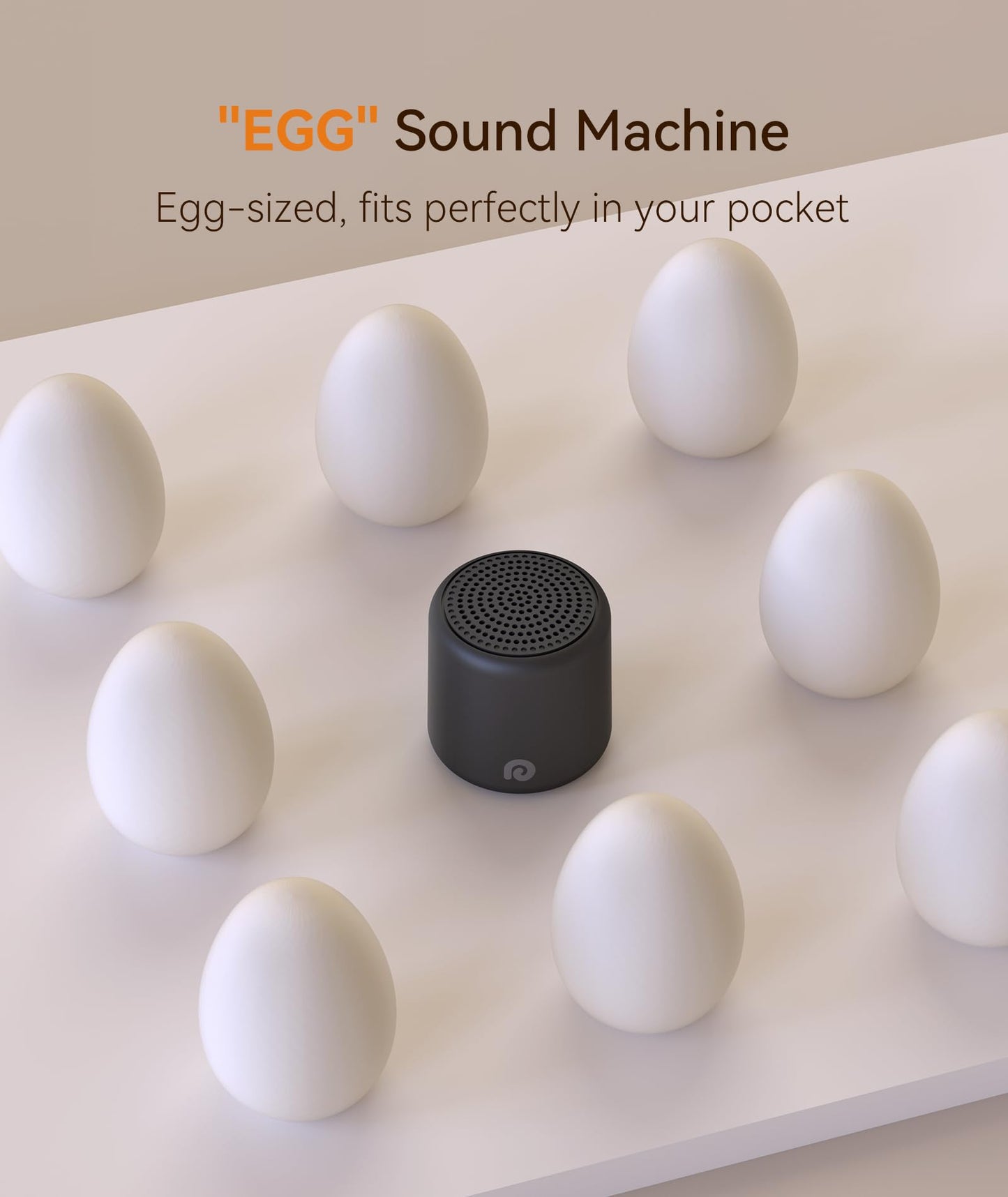 Dreamegg Travel Sound Machine — Ultra-Portable Sleep Aid with 16 Nature Sounds