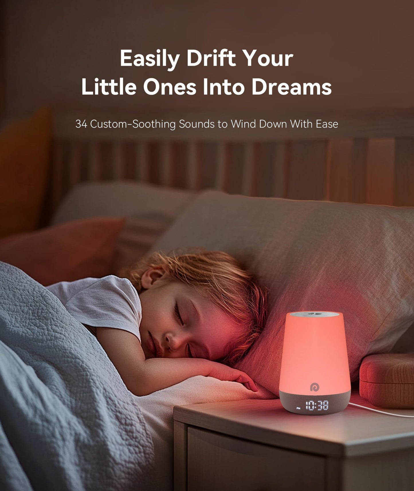 Dreamegg Sound Machine Baby – White Noise, Night Light & Ok-to-Wake