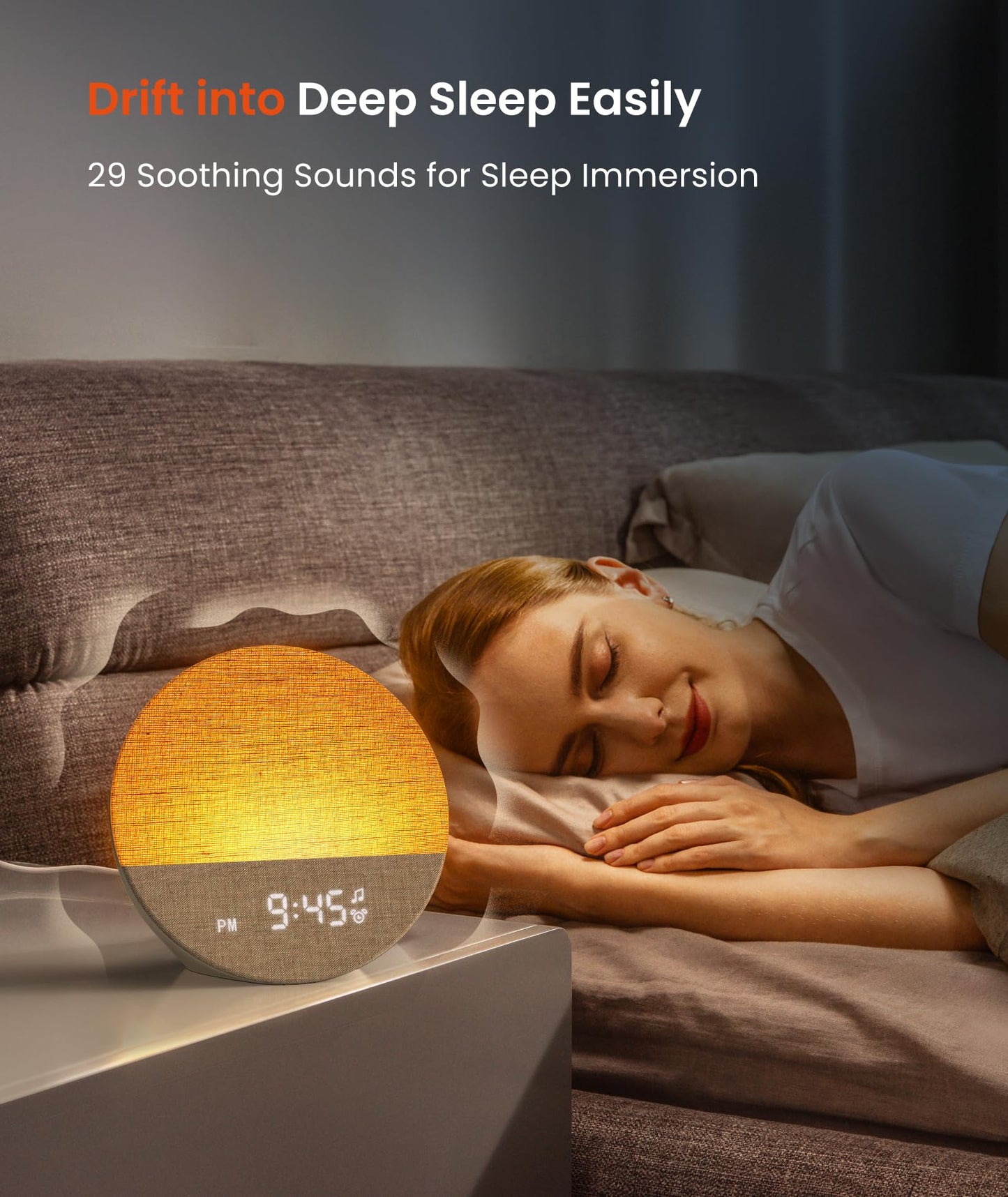 Dreamegg Sunrise 1 – Sunrise Alarm Clock, Sleep Sound Machine & Dimmable Night Light