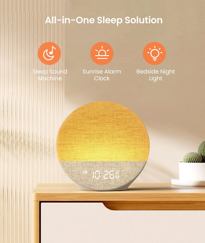 Dreamegg Sunrise 1 – Sunrise Alarm Clock, Sleep Sound Machine & Dimmable Night Light