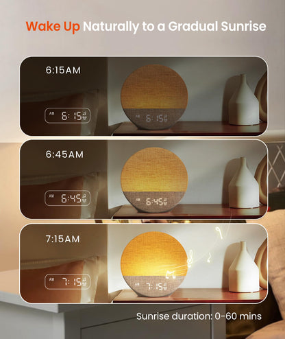 Dreamegg Sunrise 1 – Sunrise Alarm Clock, Sleep Sound Machine & Dimmable Night Light