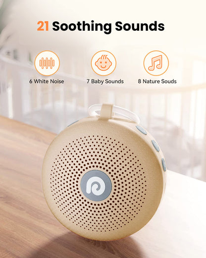Dreamegg White Noise Machine - Portable Sound Machine for Baby & Adults | 21 Sounds, 1800mAh Battery