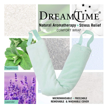DreamTime Comfort Neck Wrap – Lavender & Peppermint Aromatherapy for Neck & Shoulder Tension (Green)
