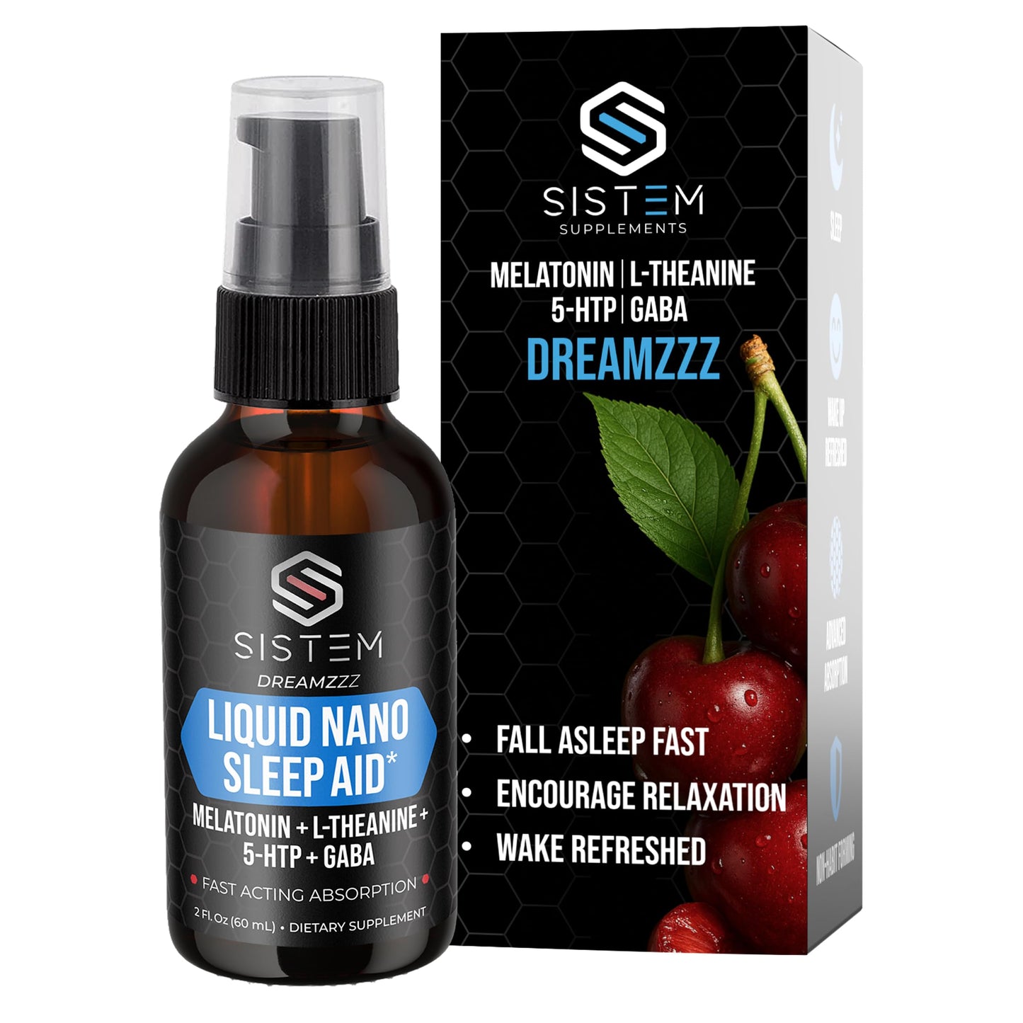 Liquid Nano Sleep Aid Spray with Melatonin, GABA, L-Theanine, 5-HTP | Dreamzzz by Sistem
