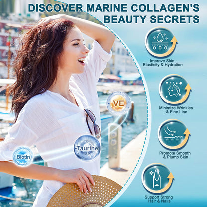 DRFOSTER Marine Collagen Peptides Powder – Joint Support | Wild-Caught Fish | 35 Servings