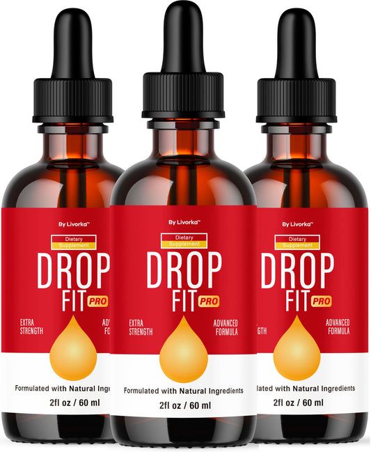 (3 Pack) Drop Fit Pro Drops - All Natural Liquid Drops Supplement | Drop Fit Pro - 3 Bottles for 3 Months