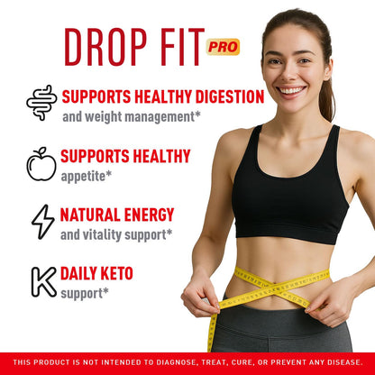 (3 Pack) Drop Fit Pro Drops - All Natural Liquid Drops Supplement | Drop Fit Pro - 3 Bottles for 3 Months