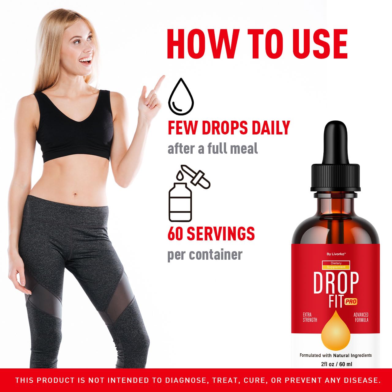 (3 Pack) Drop Fit Pro Drops - All Natural Liquid Drops Supplement | Drop Fit Pro - 3 Bottles for 3 Months