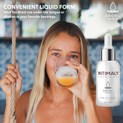 Drop Rx Intimacy by Dr. Nicole Saphier – Organic Maca, Ginkgo & Tribulus Liquid Supplement (USA Made)