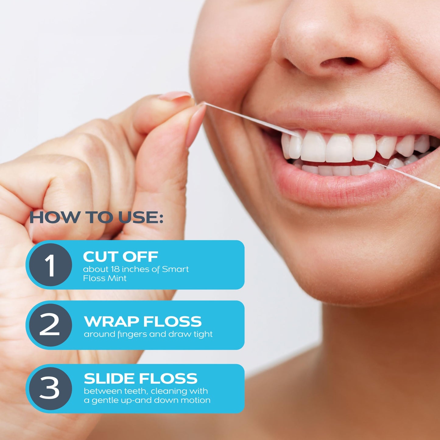 drTung's Smart Floss Mint – Expanding Dental Floss, PFAS/PTFE Free, Organic Mint (Pack of 2)