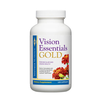 Dr. Whitaker's Vision Essentials Gold – Lutein 40 mg, Zeaxanthin & Taurine (120 capsules)