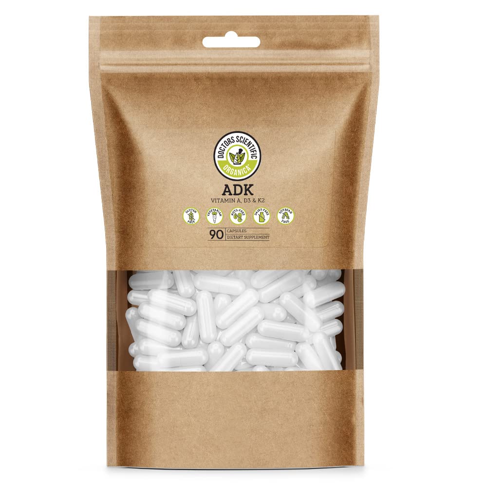 DSO ADK Vitamin Supplement – Vitamin A, D3 & K2 | 90 Vegan Capsules