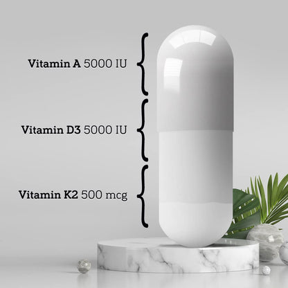 DSO ADK Vitamin Supplement – Vitamin A, D3 & K2 | 90 Vegan Capsules