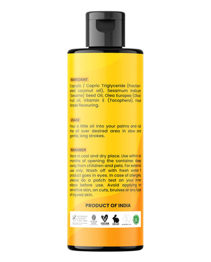 Dude's Love Luscious Pina Lambada Massage Oil – Natural Aroma for Men & Women – Nourishing & Moisturizing – 100 ml (3.38 oz)