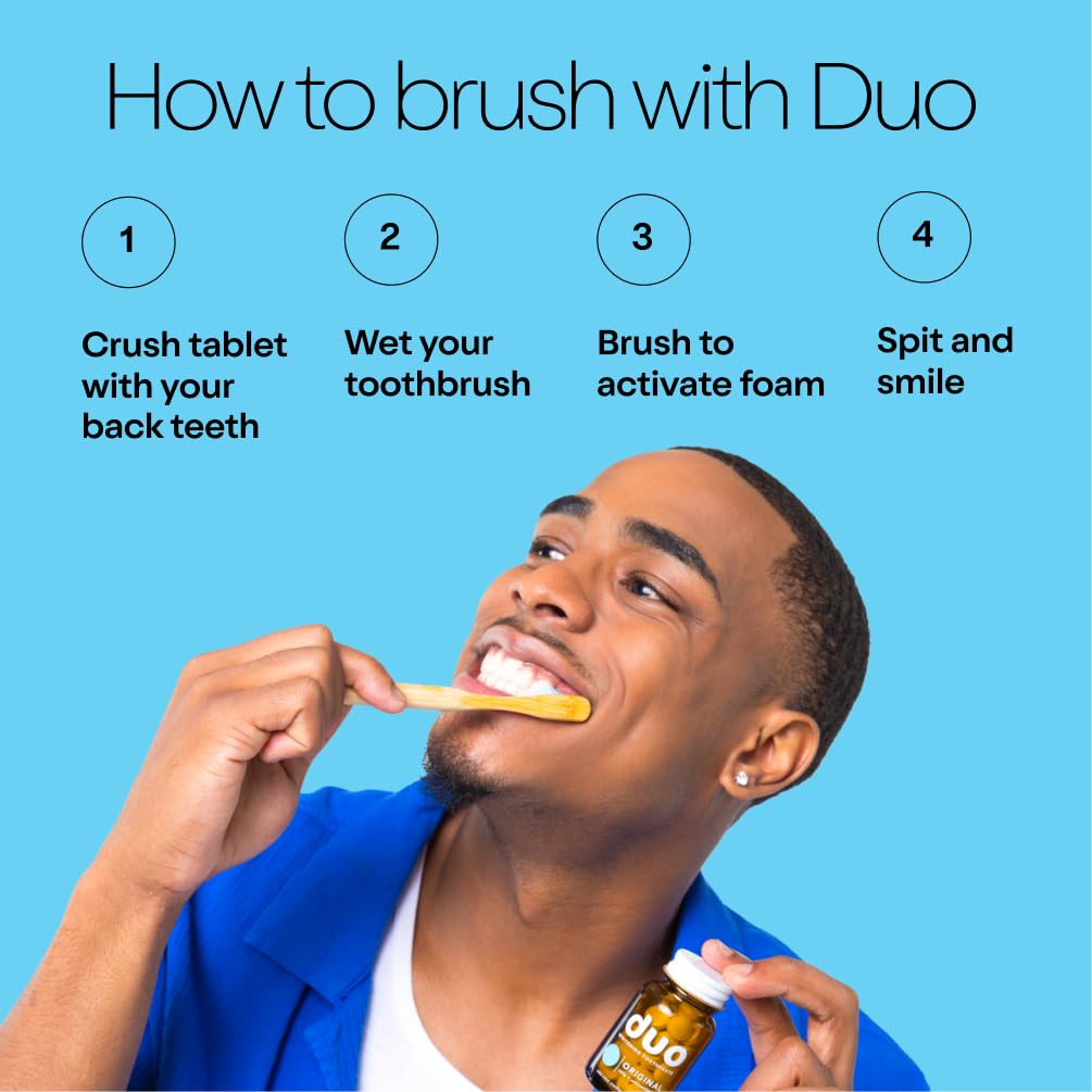 Duo Toothpaste Tablets with Nano-Hydroxyapatite (nHa) – Natural Whitening, Remineralize & Sensitivity Relief