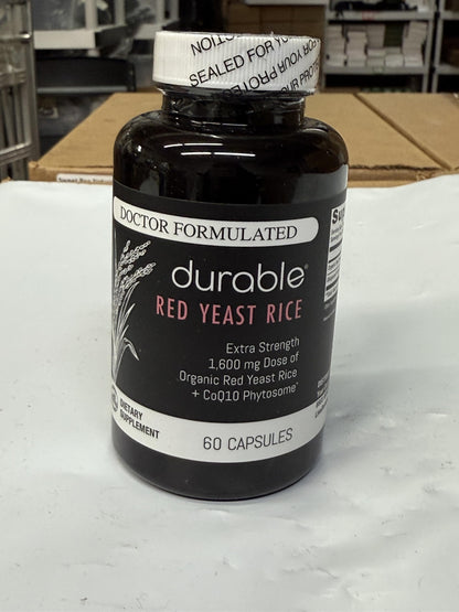 Durable RED Yeast Rice – Organic 1,600 mg + CoQ10 Phytosome | Doctor Formulated, Non-GMO, Vegan, Made in USA