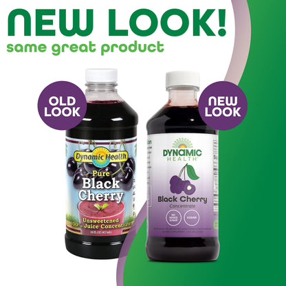 Dynamic Health Pure Black Cherry Juice Concentrate – 100% Unsweetened, 8oz