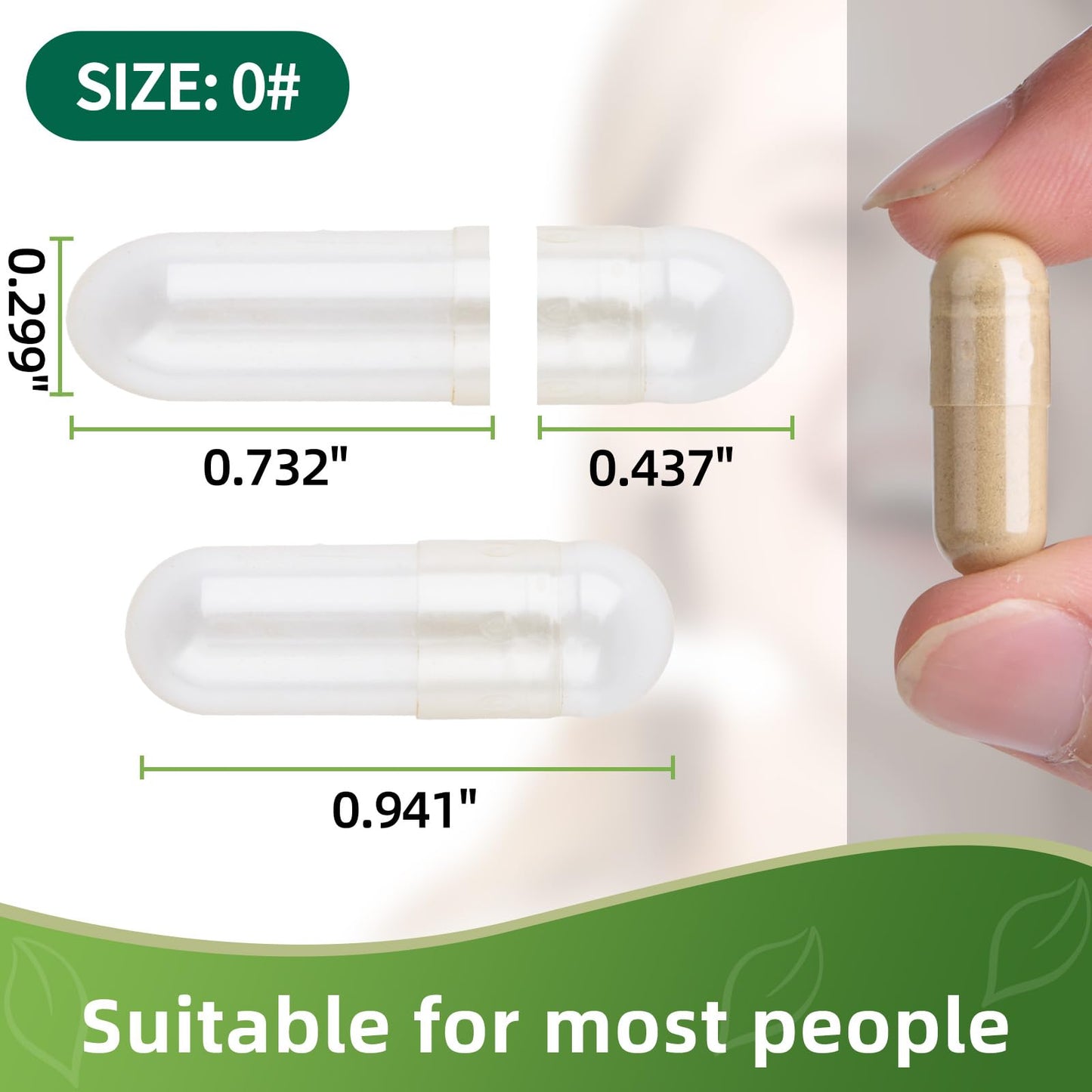 EaccoViigr Size 0 Empty Capsules - 100 Count Clear Empty Pill Capsules with Capsule Filling Kit, Fillable Vegan Vegetarian Capsule Empty for Vitamins, Easy for DIY Supplements