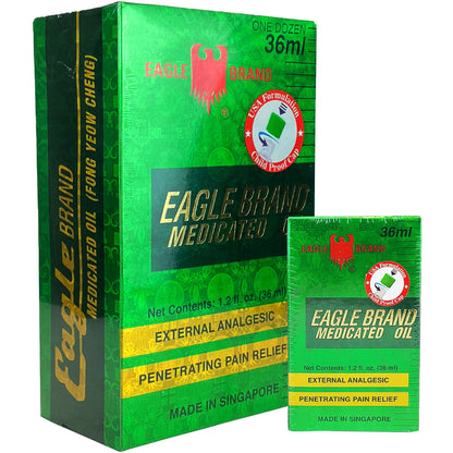 Eagle Brand Medicated Oil for Muscle Aches and Pains – 12 x 1.2 oz