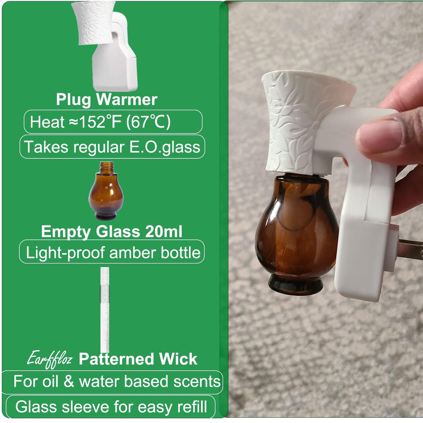 Earffloz Blank Plug-in Air Freshener 4-Set – Wall Plug Diffuser