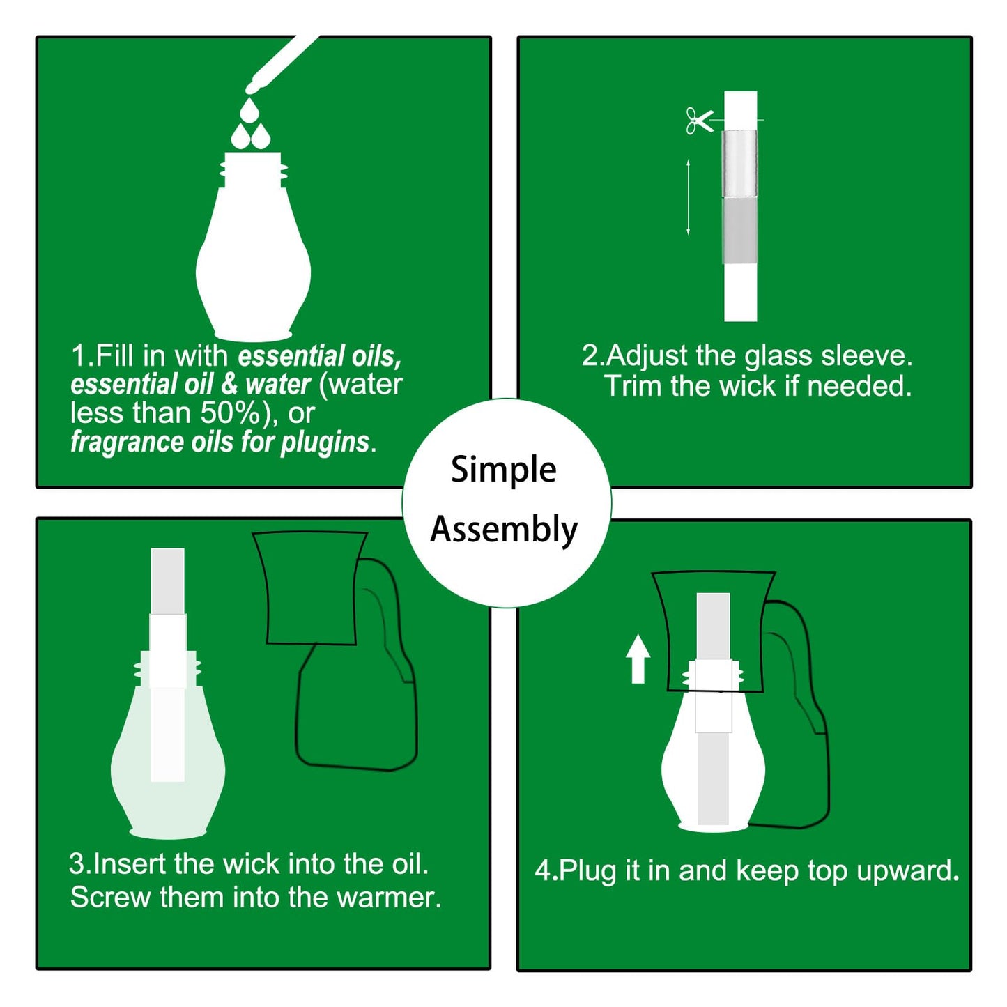 Earffloz Blank Plug-in Air Freshener 4-Set – Wall Plug Diffuser