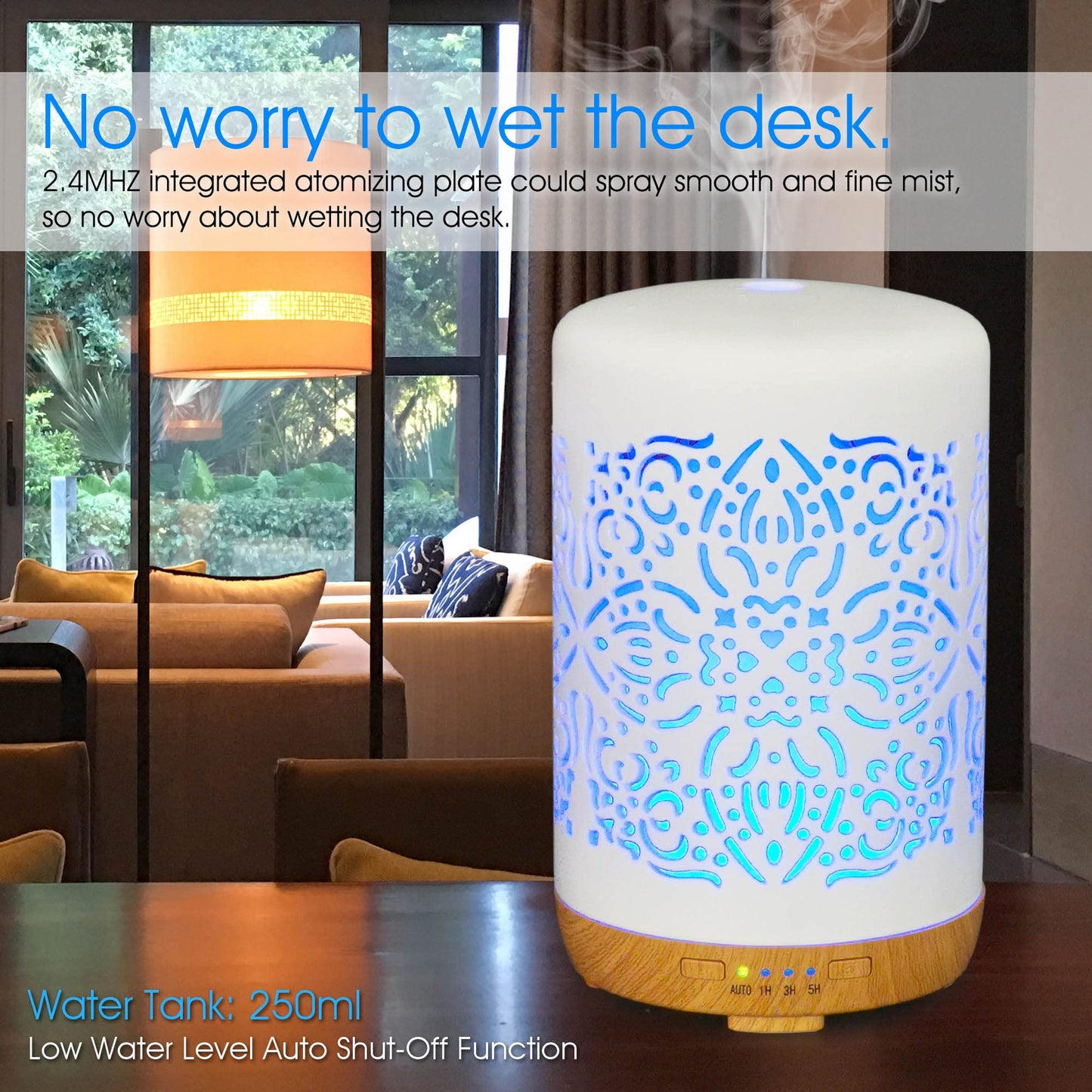 Earnest Living Smart WiFi Essential Oil Diffuser – 250 ml Ceramic Diffuser with Alexa App Control, Auto Off